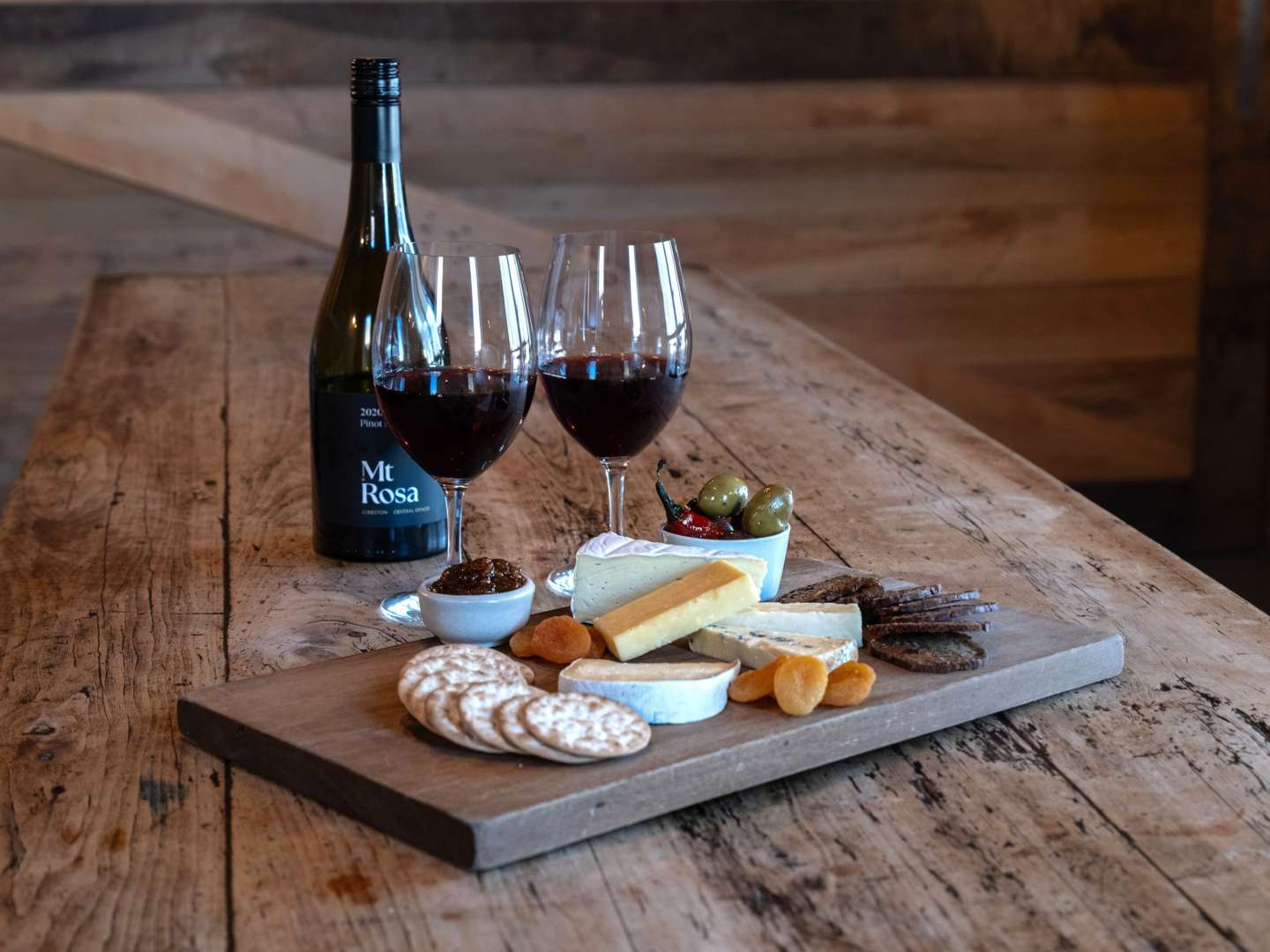 Share a cheeseboard while tasting exquisite wines